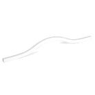 Momo BRAVE bow cabinet pull handle in white finish mounted on a wooden cabinet door.