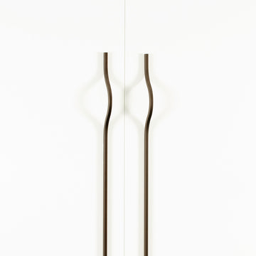 BRAVE BOW HANDLE OFF-CENTRED 992MM METALLIC GOLDEN BROWN in Metallic Golden Brown