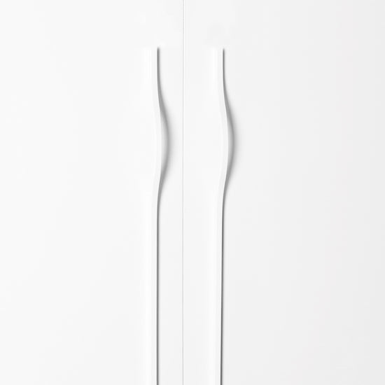 BRAVE BOW HANDLE OFF-CENTRED 992MM MATT WHITE in Matt White