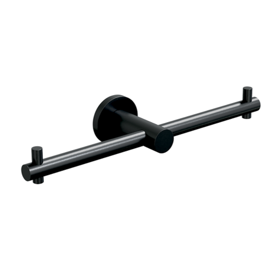Double Toilet Roll Holder - Designer Black Finish in Designer Black
