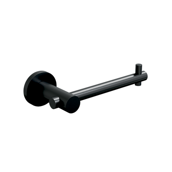 Single Toilet Roll Holder - Designer Black Finish in Black