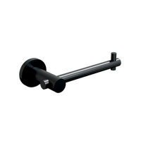 Single Toilet Roll Holder - Designer Black Finish in Black