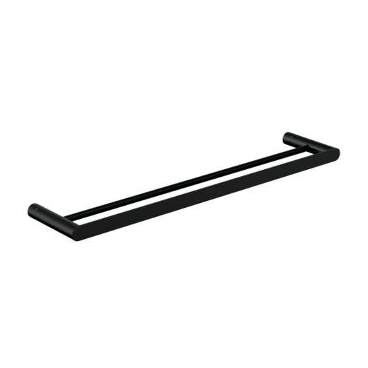 Parker: Double Towel Rail 600mm Designer Black in Designer Black
