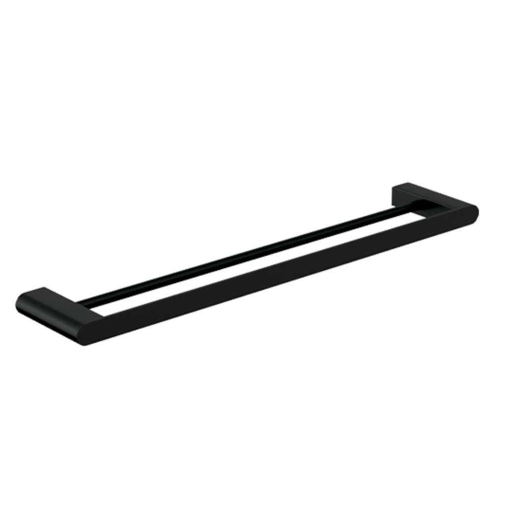 Serenity: Double Towel Rail 600mm Designer Black in Designer Black