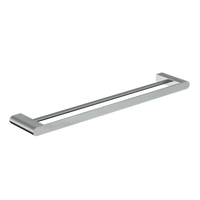 Serenity: Double Towel Rail 600mm Polished Stainless Steel in Polished Stainless Steel
