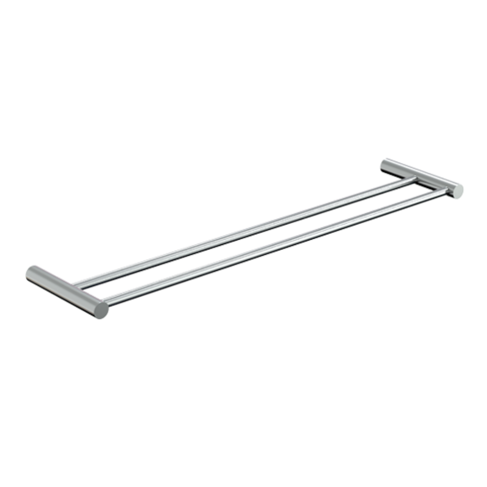 Lawson Round Double Towel Rail 600mm PSS in Polished Stainless Steel