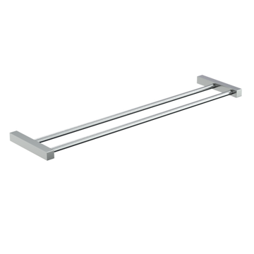 Paterson Square Double Towel Rail 750mm PSS in Polished Stainless Steel
