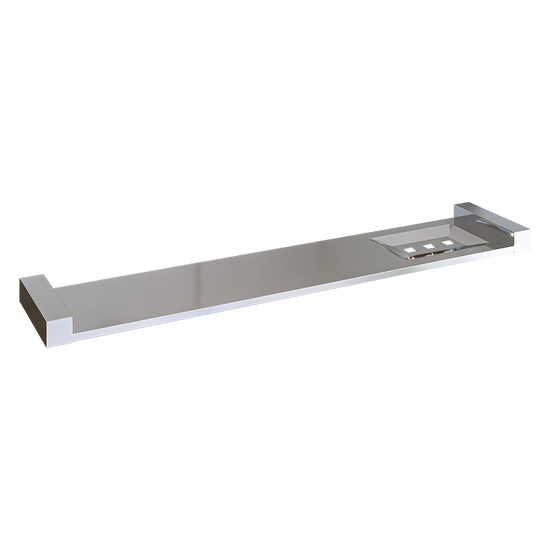 Paterson Square Shower Shelf & Soap Dish 300mm PSS in Polished Stainless Steel