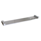 Metlam Paterson shower shelf with soap dish, chrome finish, wall-mounted bathroom storage for toiletries and soap.