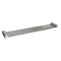 Metlam Paterson shower shelf with soap dish, chrome finish, wall-mounted bathroom storage for toiletries and soap.