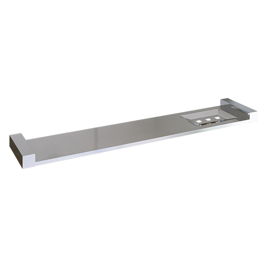 Paterson Square Shower Shelf & Soap Dish 300mm PSS in Polished Stainless Steel