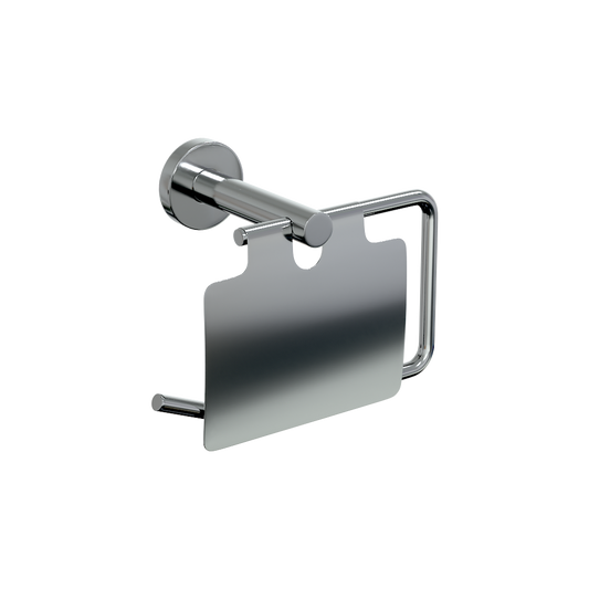 Lachlan Toilet Roll Holder with Cover CP in Chrome Plated