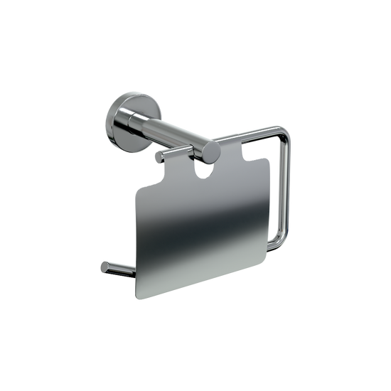 Lachlan Toilet Roll Holder with Cover CP in Chrome Plated