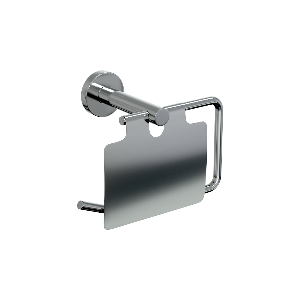 Lachlan Toilet Roll Holder with Cover CP in Chrome Plated