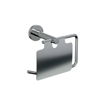 Lachlan Toilet Roll Holder with Cover CP in Chrome Plated