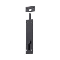 Barrel Bolt Reverse Matt Black L150xW32mm in Matt Black