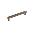 Momo Barrington bar cabinet pull handle in brushed nickel finish, showcasing sleek, modern design for furniture hardware.