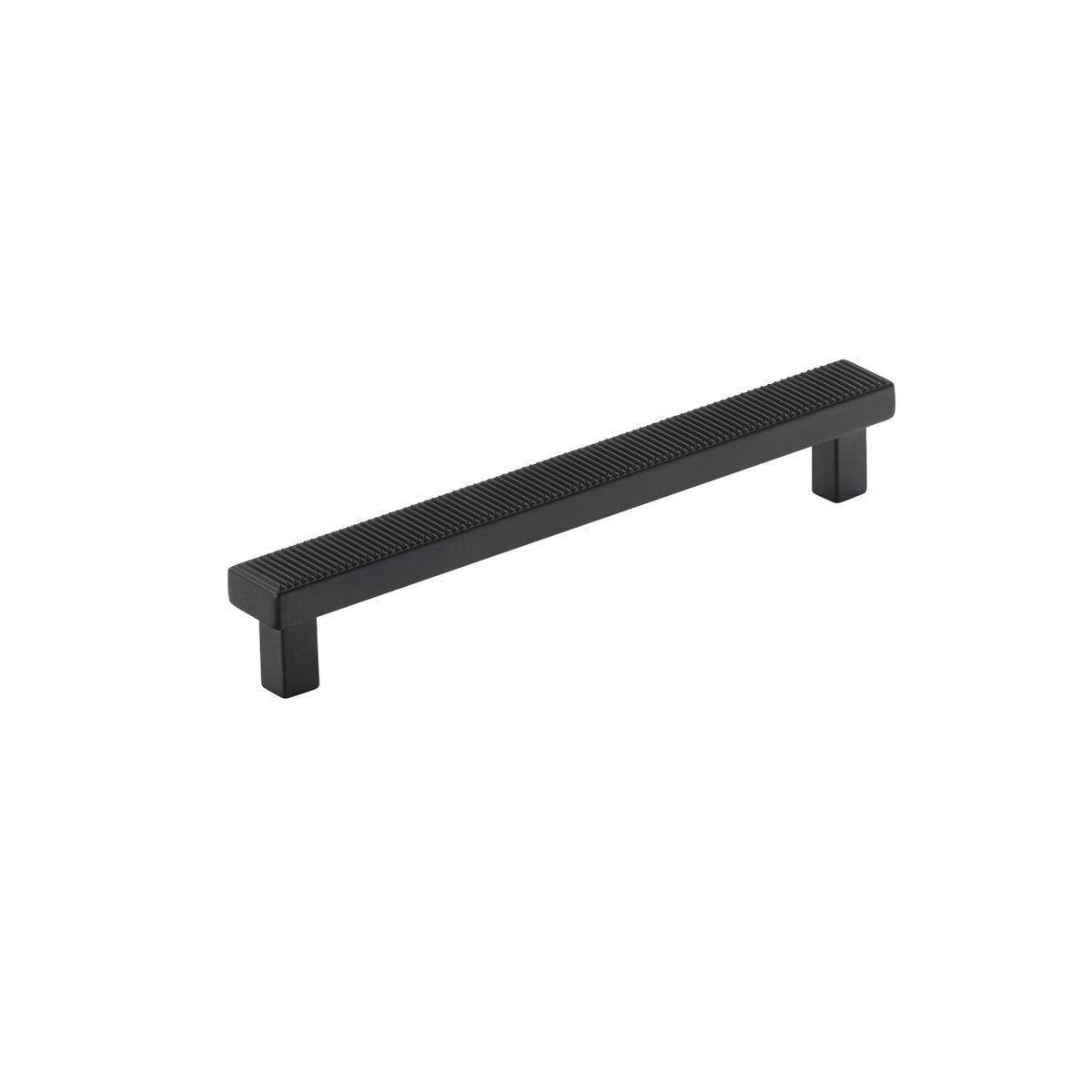 Momo Barrington bar cabinet pull handle in matte black with a sleek, modern design for furniture drawer and door pulls.