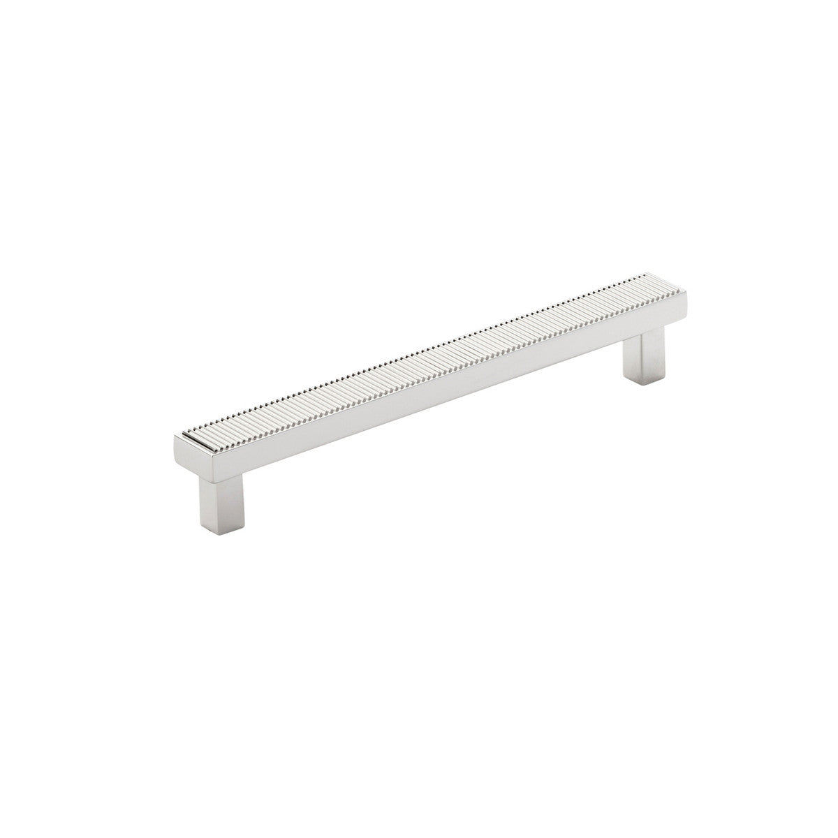 Momo Barrington bar cabinet pull handle in polished nickel finish, sleek metal hardware for furniture drawer or cabinet doors