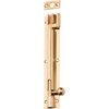 Barrel Bolt Offset Polished Brass L150xW25mm in Polished Brass