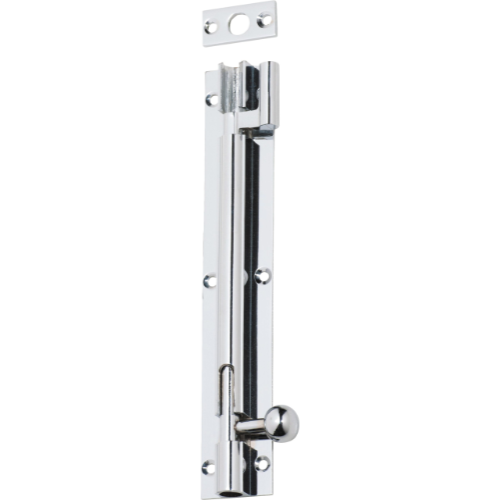 Barrel Bolt Offset Chrome Plated L150xW25mm in Chrome Plated