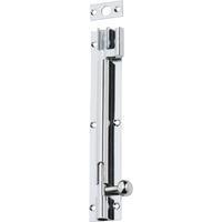 Barrel Bolt Offset Chrome Plated L150xW25mm in Chrome Plated