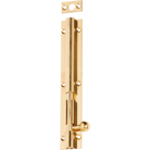 Barrel Bolt Long Throw Polished Brass L150xW25mm Throw 30mm in Polished Brass