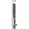 Barrel Bolt Long Throw Satin Chrome L150xW25mm Throw 30mm in Satin Chrome