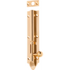 Barrel Bolt Victorian Long Throw Polished Brass L150xW25mm Throw 30mm in Polished Brass