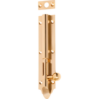 Barrel Bolt Victorian Long Throw Polished Brass L150xW32mm Throw 30mm in Polished Brass
