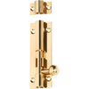Barrel Bolt Polished Brass L75xW25mm Bolt 7.5mm in Polished Brass