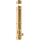 Tradco barrel bolt in black finish, metal door latch with sliding bolt for securing doors or gates.