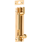 Barrel Bolt Offset Polished Brass L100xW25mm in Polished Brass