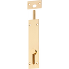 Barrel Bolt Reverse Polished Brass L150xW32mm in Polished Brass