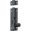 Barrel Bolt Matt Black L75xW25mm Bolt 7.5mm in Matt Black