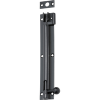 Barrel Bolt Offset Matt Black L150xW25mm in Matt Black