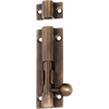 Barrel Bolt Antique Brass L75xW25mm Bolt 7.5mm in Antique Brass