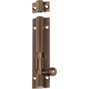 Barrel Bolt Antique Brass L100xW25mm Bolt 7.5mm in Antique Brass