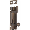 Barrel Bolt Offset Antique Brass L75xW25mm in Antique Brass