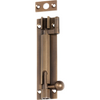 Barrel Bolt Offset Antique Brass L100xW25mm in Antique Brass