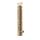 Barrel Bolt Long Throw Satin Brass L150xW25mm Throw 30mm in Satin Brass