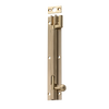 Barrel Bolt Offset Satin Brass L150xW25mm in Satin Brass