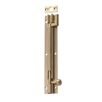 Barrel Bolt Offset Satin Brass L150xW25mm in Satin Brass