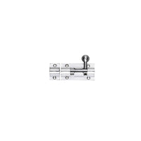 Zanda Straight Barrel Bolt 150mm in silver finish, showing the sturdy metal latch and mounting plate for secure door fastening