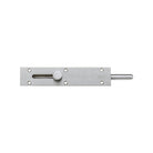 Zanda reverse barrel bolt in polished metal, mounted on a door for secure latch and locking functionality.