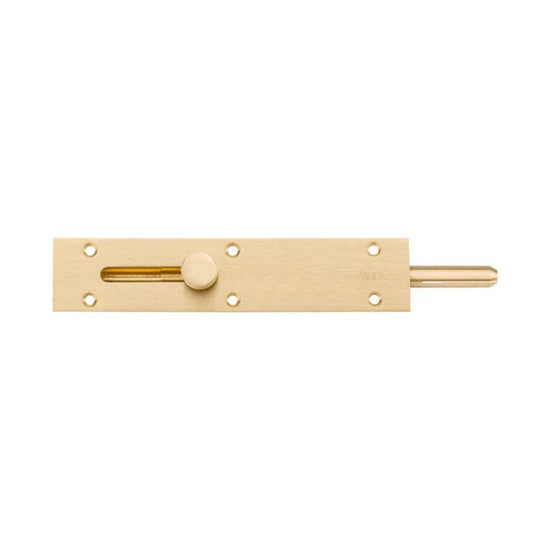 Satin Brass Reverse Barrel Bolt, 150 x 31mm in Satin Brass