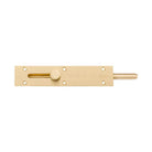 Zanda reverse barrel bolt in silver finish, mounted on door with screw holes visible for secure fastening and enhanced security.
