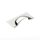Momo Barrington cup pull handle in polished nickel finish, showcasing a sleek and modern furniture hardware design.