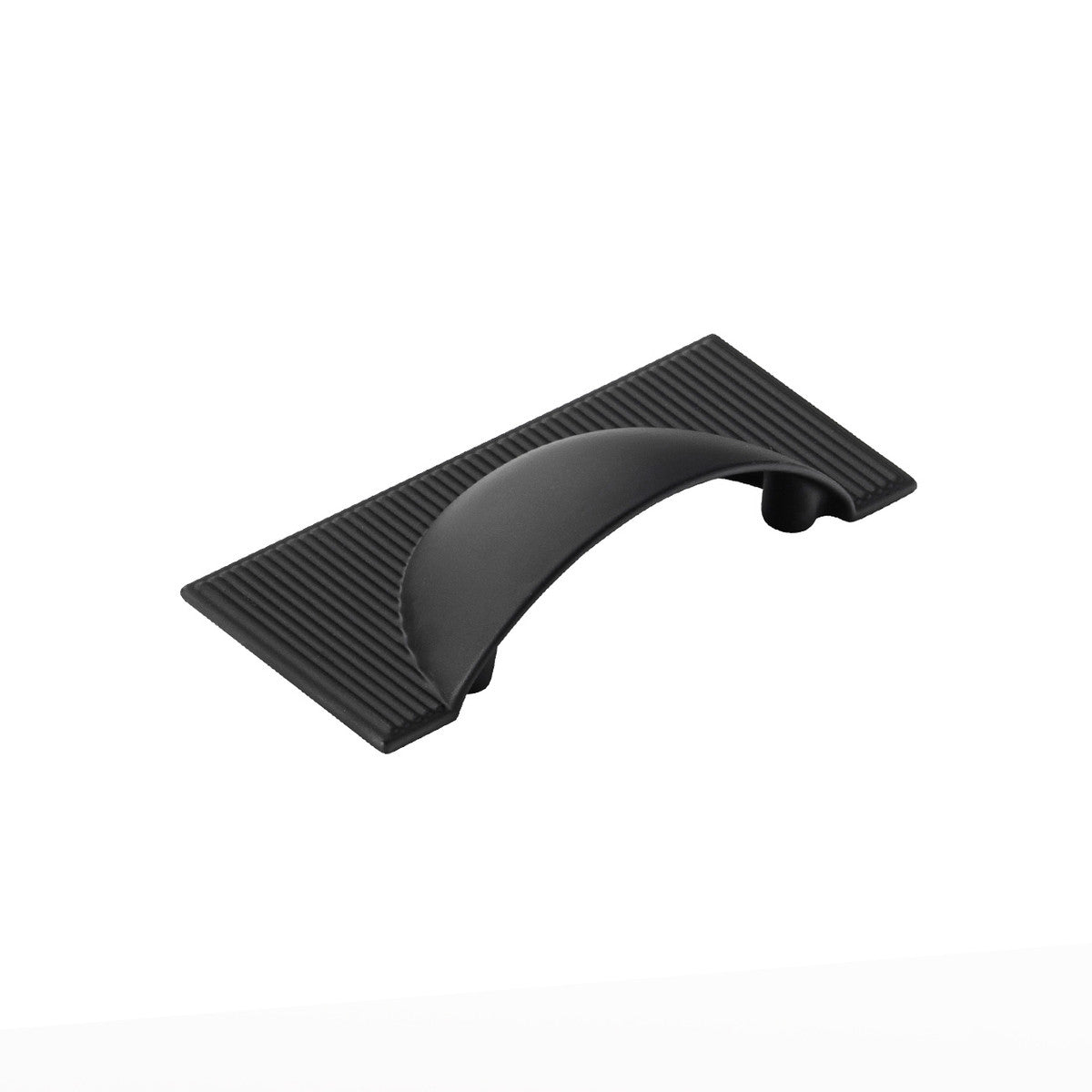 Momo Barrington Cup Pull handle in matte black finish, featuring a classic round design for furniture drawer or cabinet use.