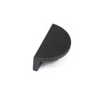 Momo Barrington Eclipse ribbed cabinet pull handle in matte black, featuring a sleek, modern design for kitchen or furniture doors